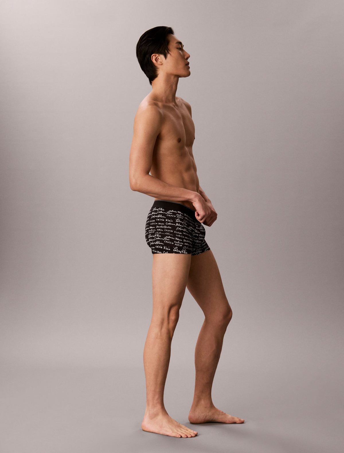 Calvin Klein Graphic Monogram Microfiber Stretch Low Rise Trunk