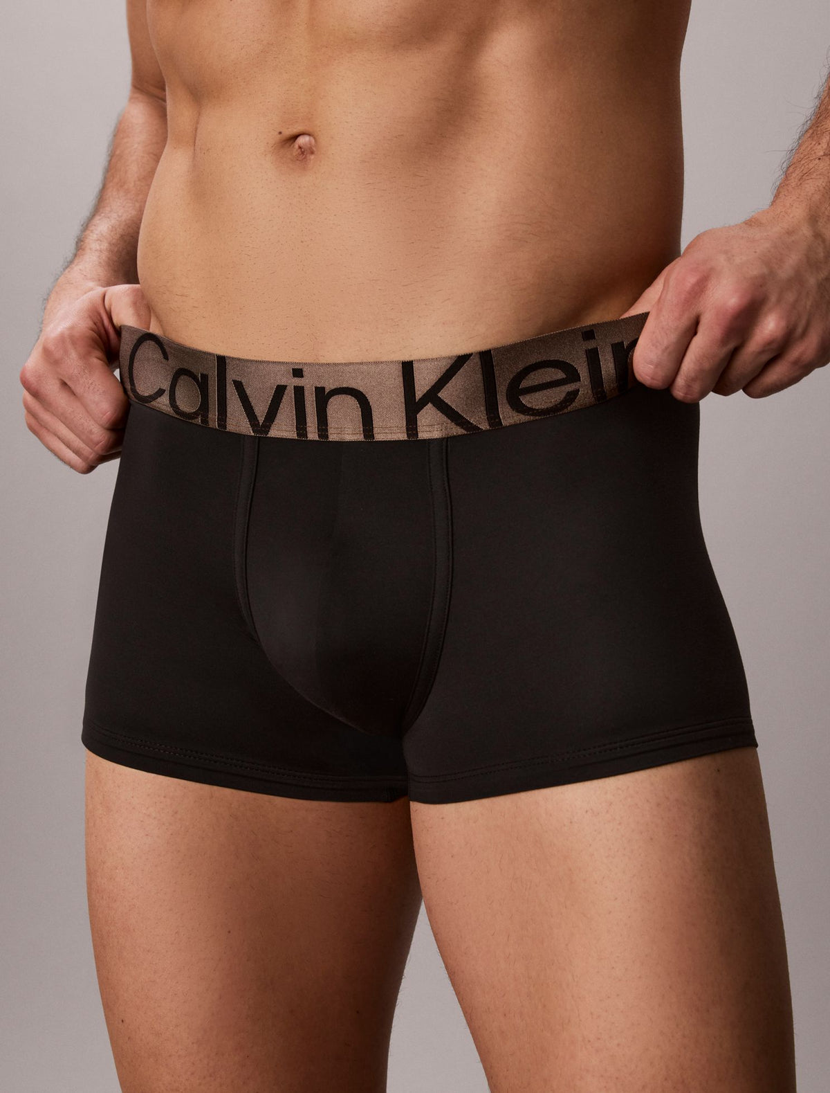 Calvin Klein Brushed Microfiber Stretch Bronze Low Rise Trunk