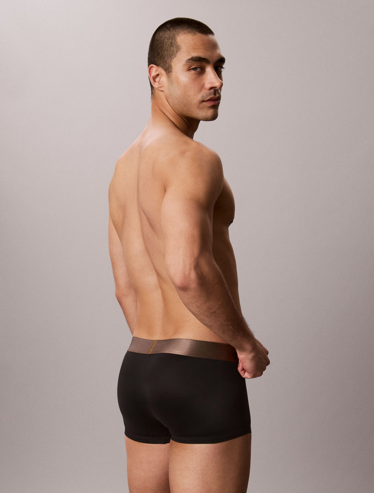 Calvin Klein Brushed Microfiber Stretch Bronze Low Rise Trunk