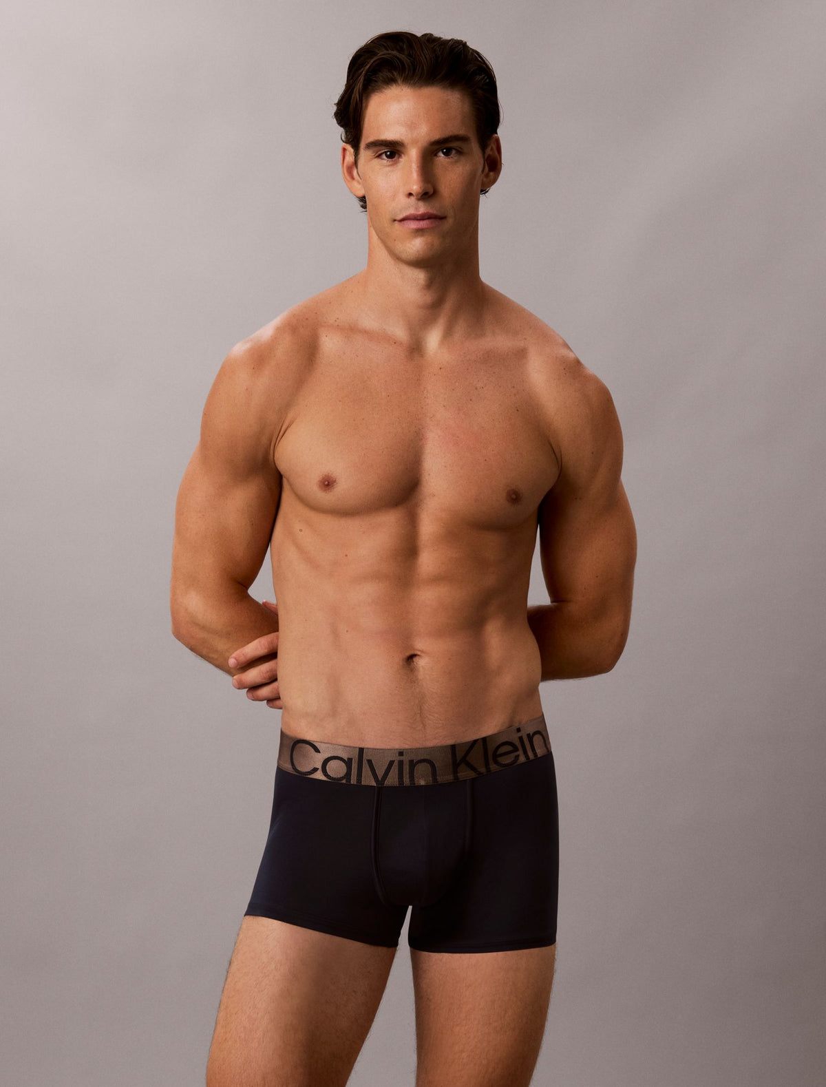 Calvin Klein Brushed Microfiber Stretch Bronze Low Rise Trunk