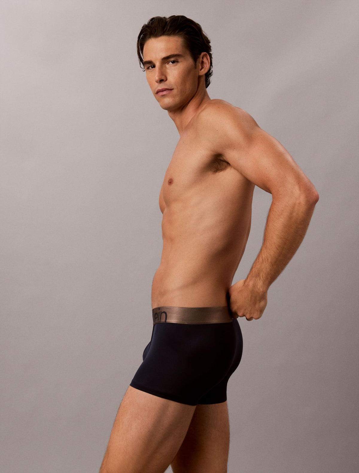 Calvin Klein Brushed Microfiber Stretch Bronze Low Rise Trunk