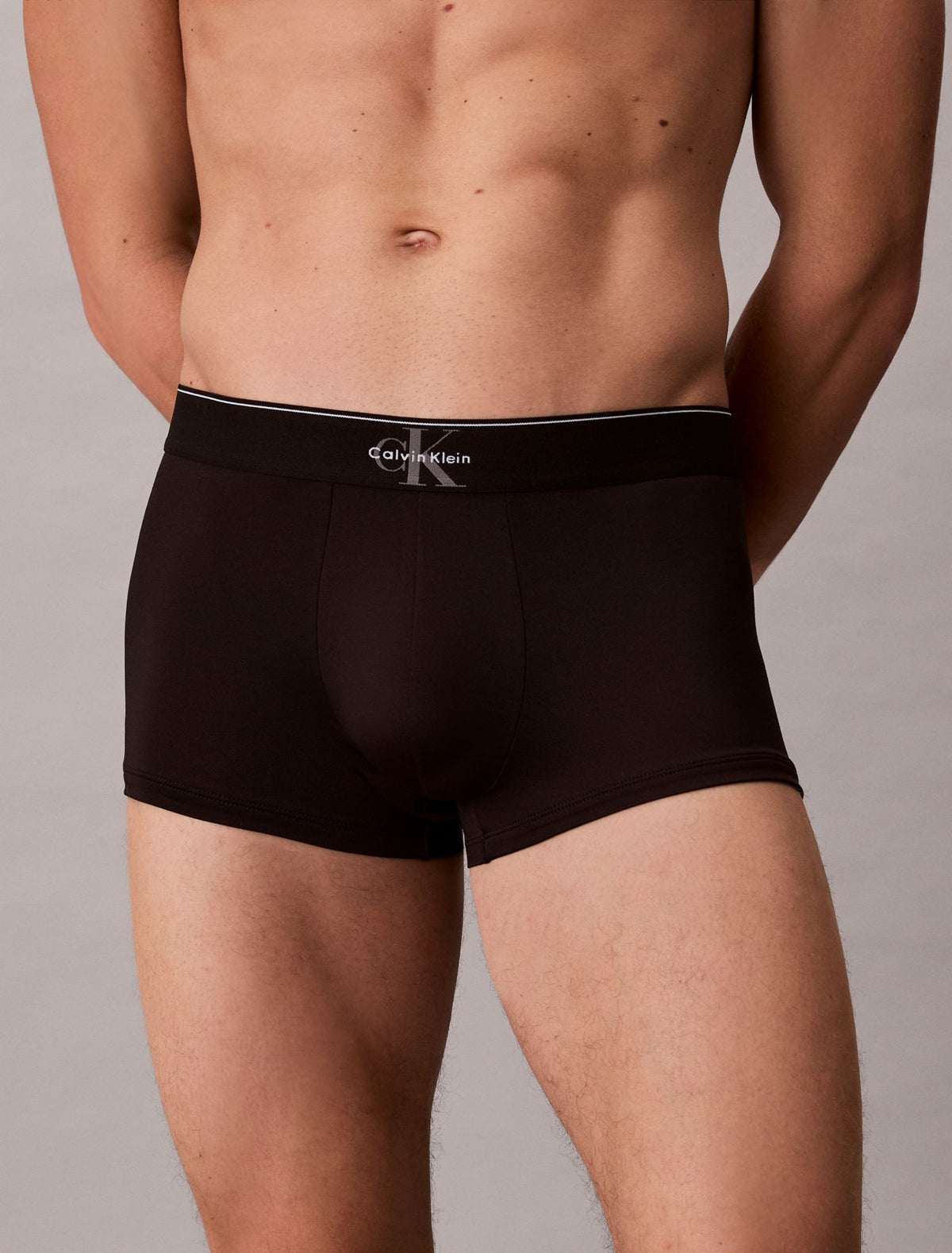 Calvin Klein Graphic Monogram Microfiber Stretch Low Rise Trunk