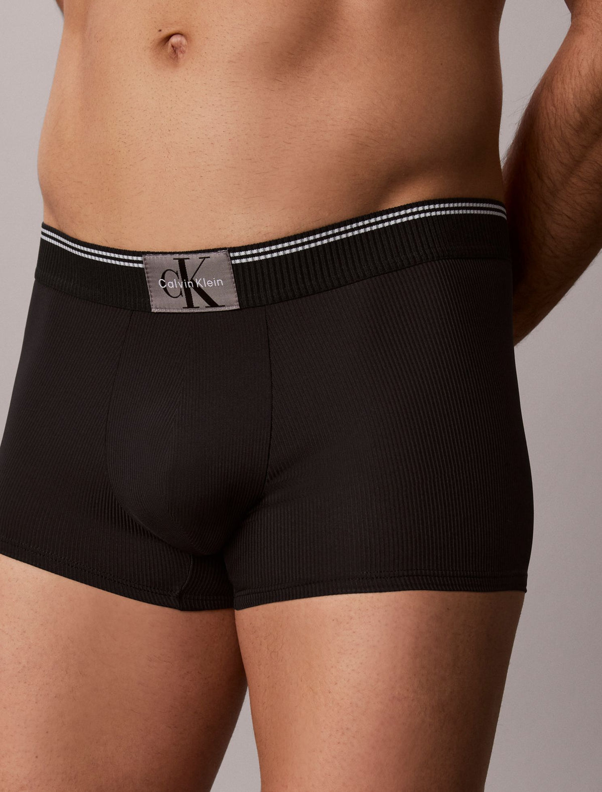 Calvin Klein Graphic Monogram Microfiber Stretch Rib Low Rise Trunk