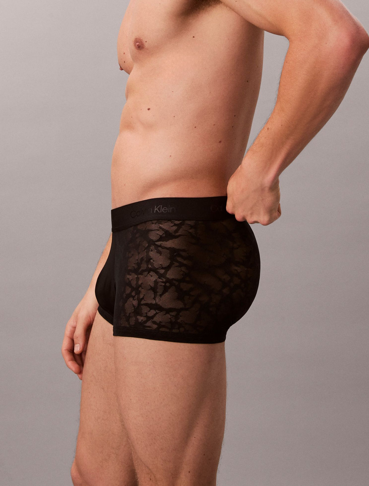 Calvin Klein Microfiber Lace Low Rise Trunk