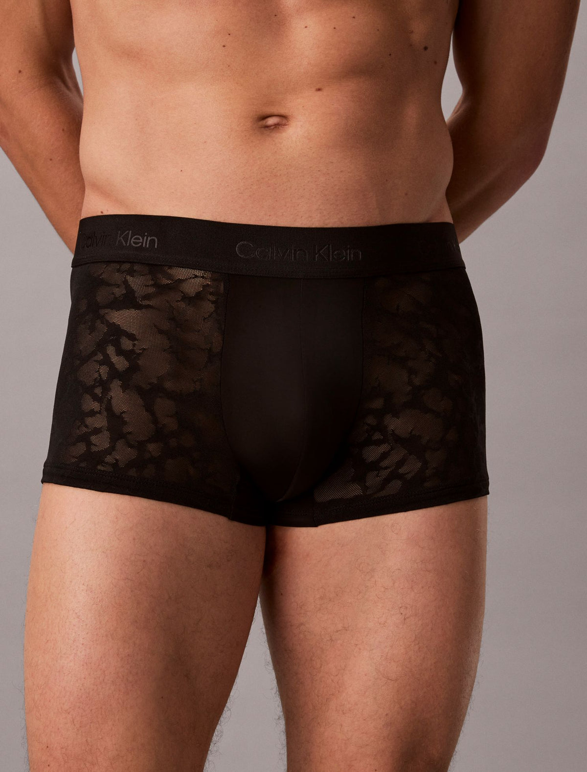 Calvin Klein Microfiber Lace Low Rise Trunk