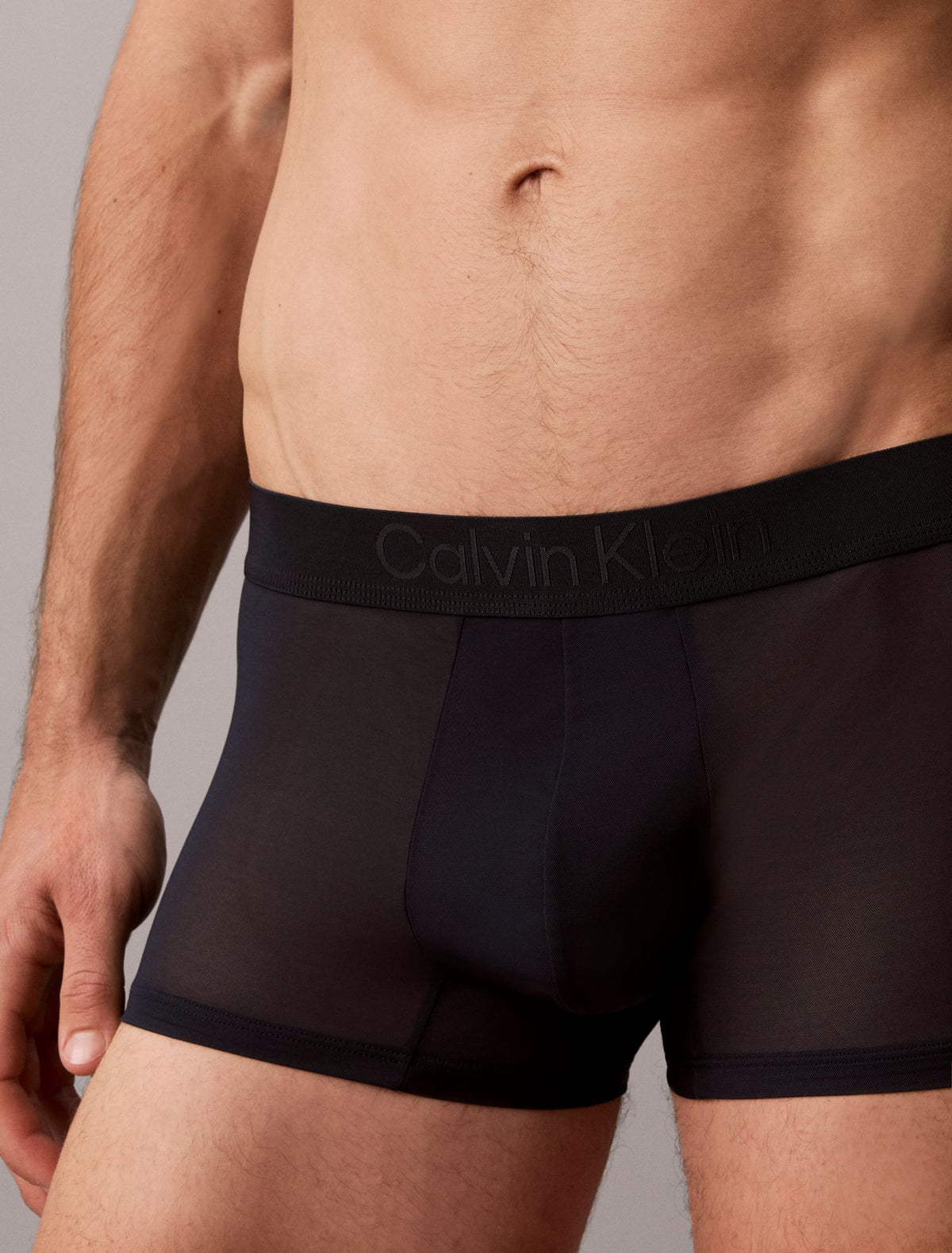 Calvin Klein CK Black Sheer Mesh Trunk