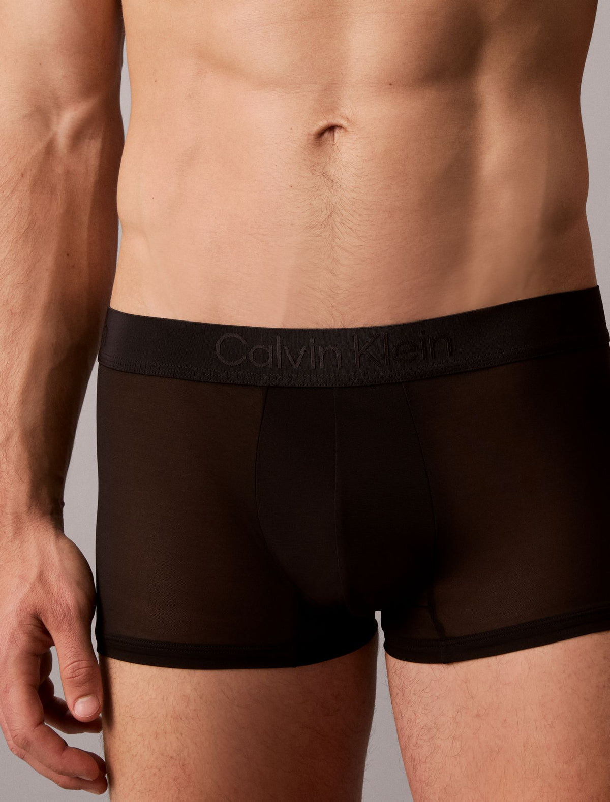 Calvin Klein CK Black Sheer Mesh Trunk