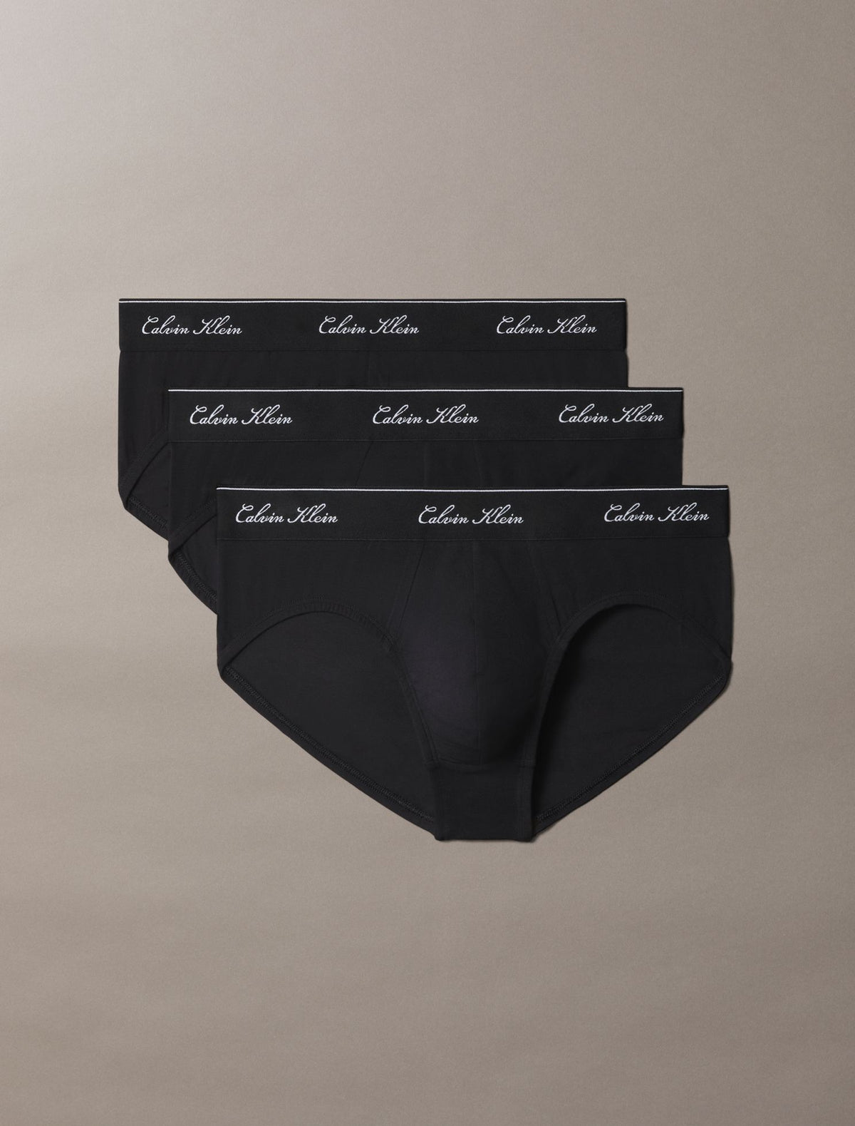 Calvin Klein Icon Cotton Stretch Script 3-Pack Hip Brief
