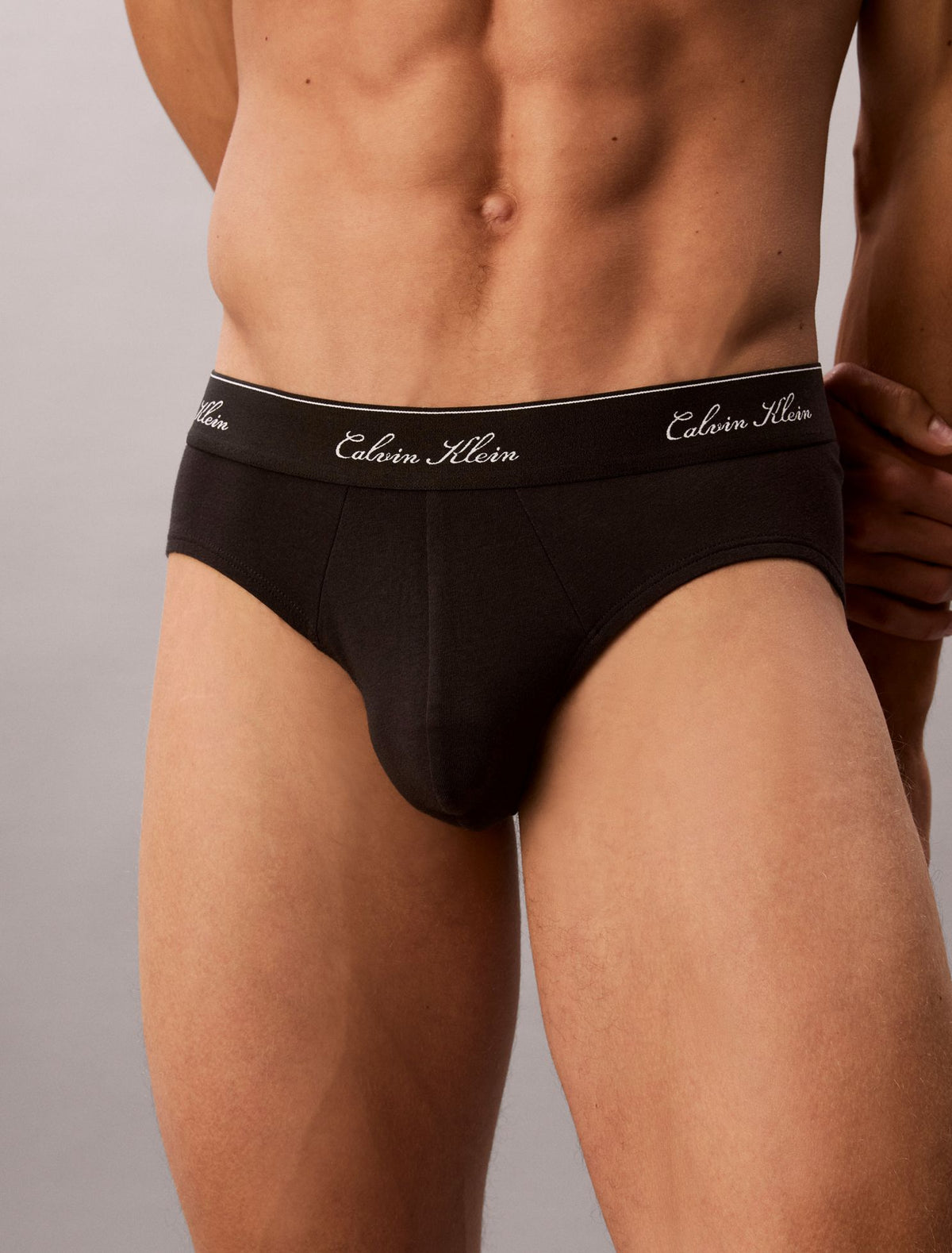 Calvin Klein Icon Cotton Stretch Script 3-Pack Hip Brief