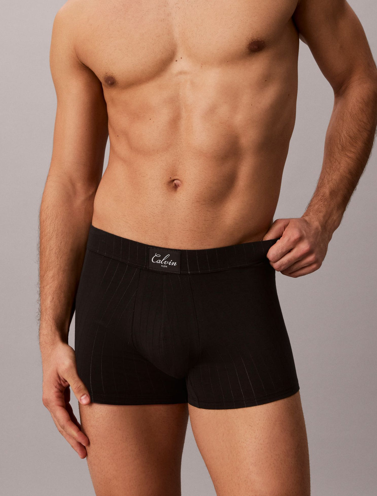 Calvin Klein Cotton Stretch Script Patch Trunk