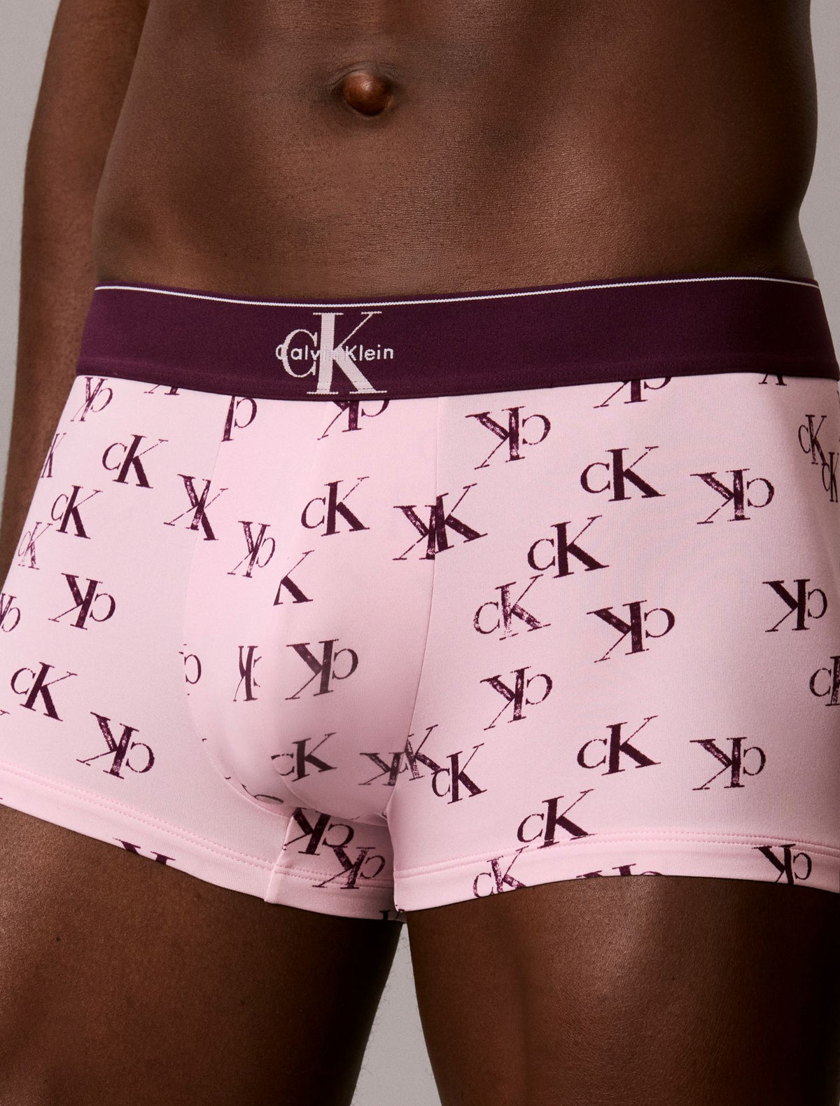 Calvin Klein Graphic Monogram Microfiber Stretch Low Rise Trunk