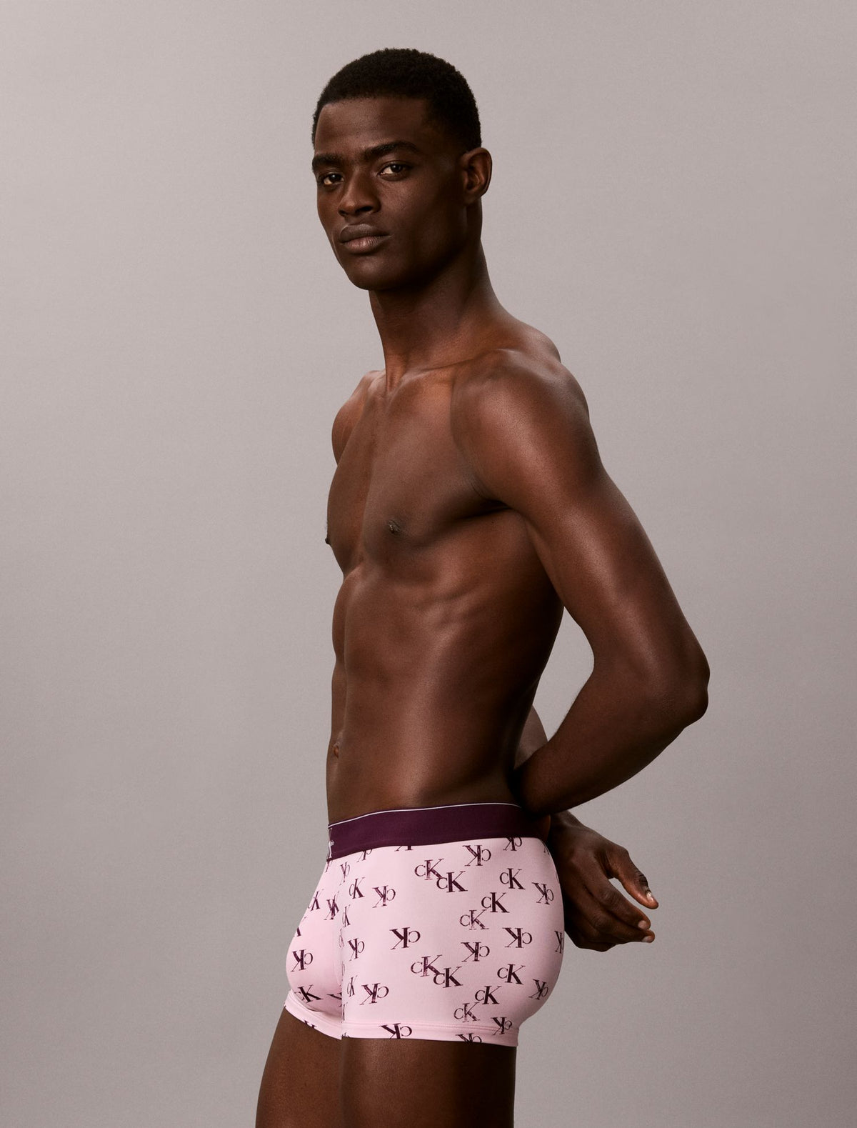 Calvin Klein Graphic Monogram Microfiber Stretch Low Rise Trunk