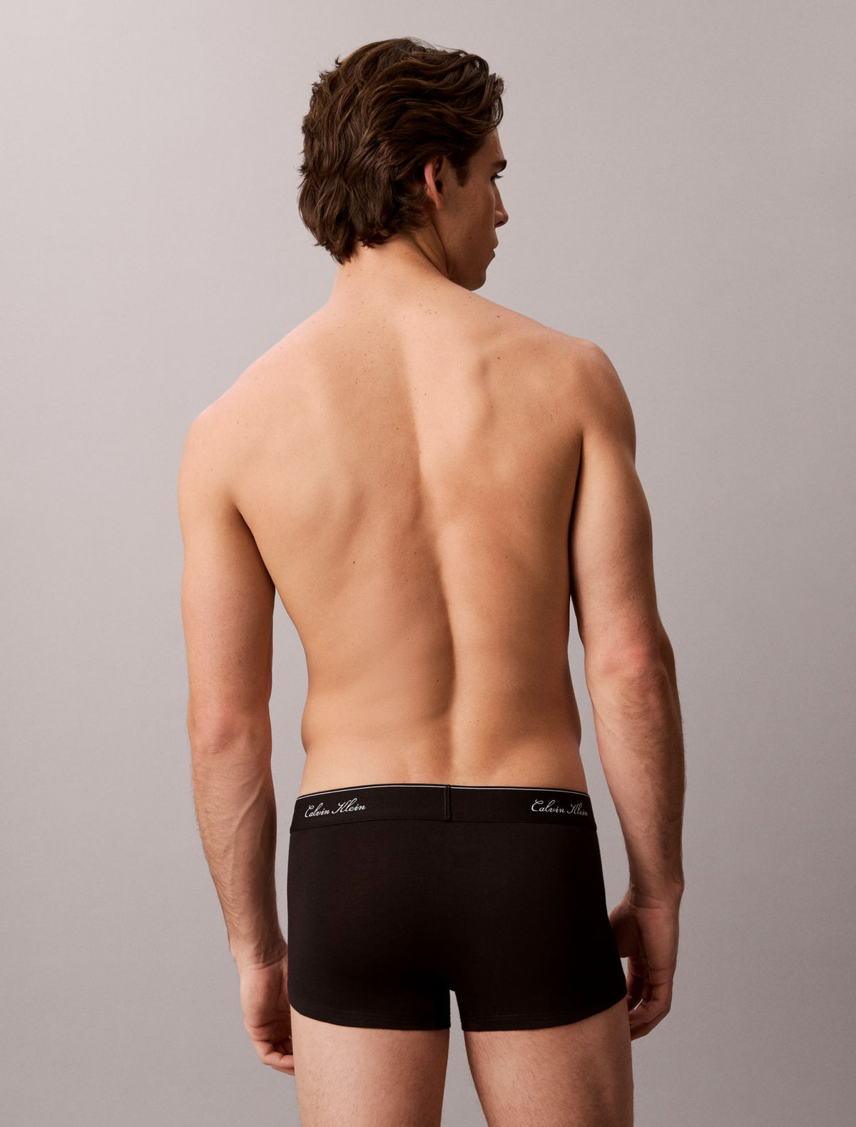 Calvin Klein Icon Cotton Stretch Script 3-Pack Low Rise Trunk