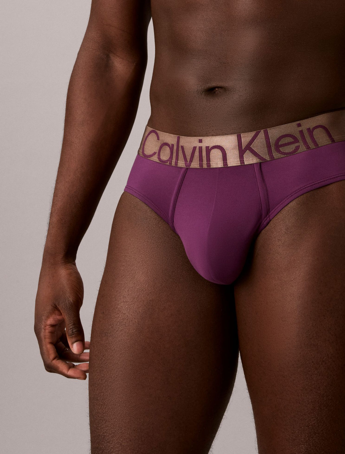 Calvin Klein Brushed Microfiber Stretch Bronze Hip Brief
