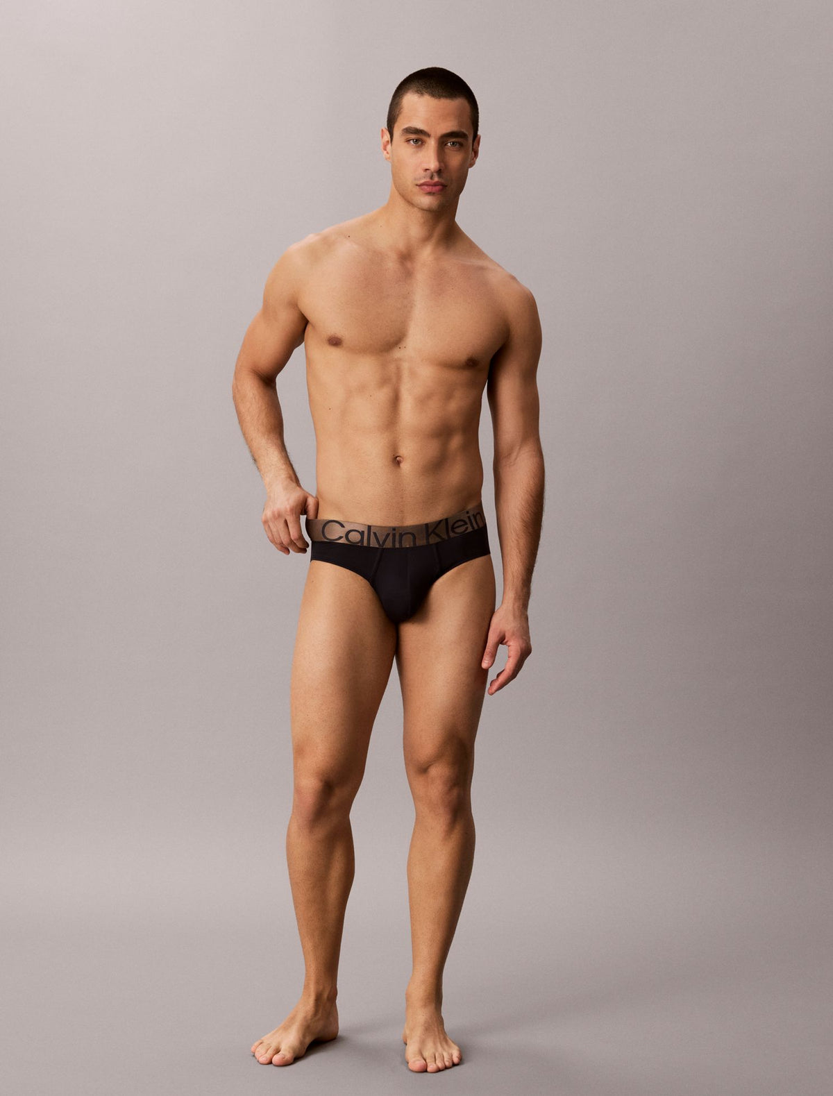 Calvin Klein Brushed Microfiber Stretch Bronze Hip Brief
