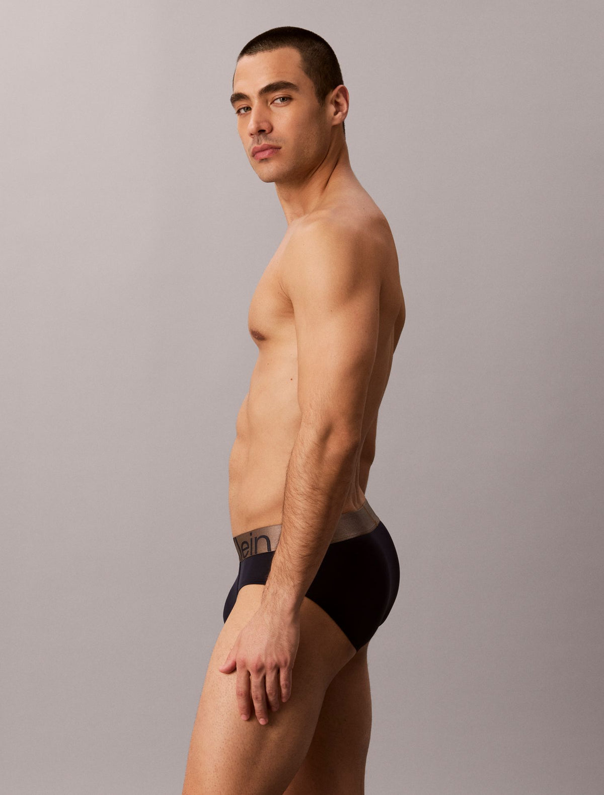 Calvin Klein Brushed Microfiber Stretch Bronze Hip Brief