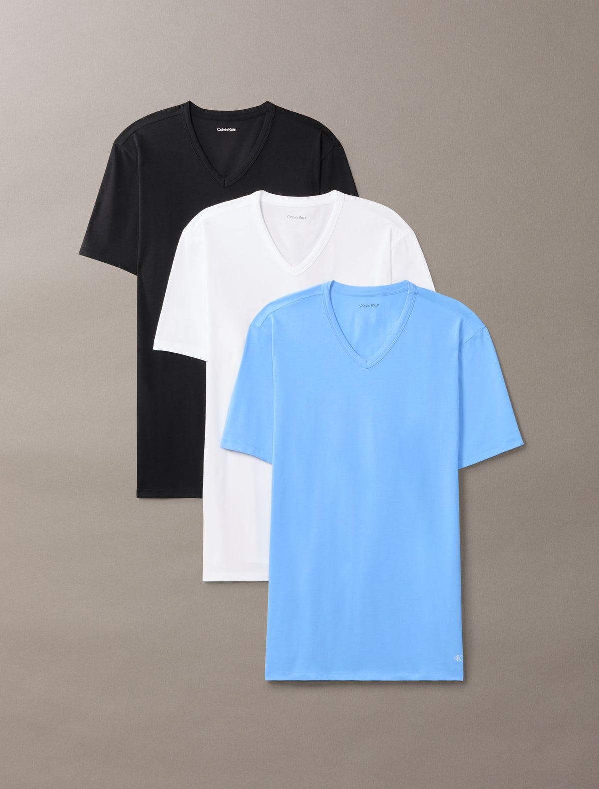 Calvin Klein Cotton Stretch Blend 3-Pack Slim Fit V-Neck T-Shirt
