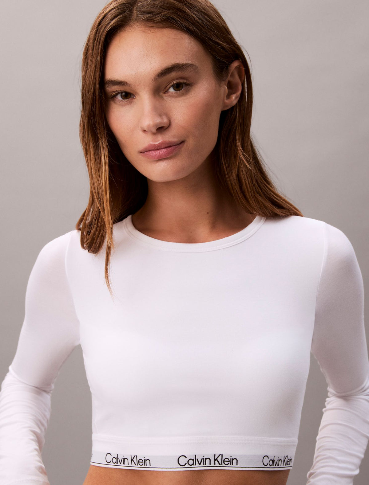 Calvin Klein Icon Cotton Modal Lightly Lined Long Sleeve Tee Bralette