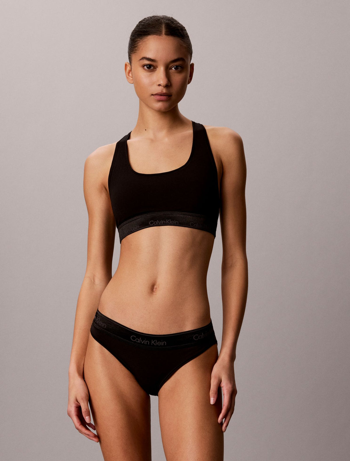 Calvin Klein Icon Cotton Modal Metallic Unlined Bralette