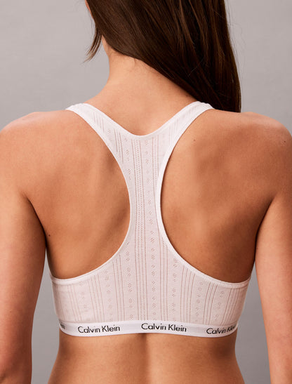 Calvin Klein Carousel Cotton Stretch Pointelle Lightly Lined Bralette