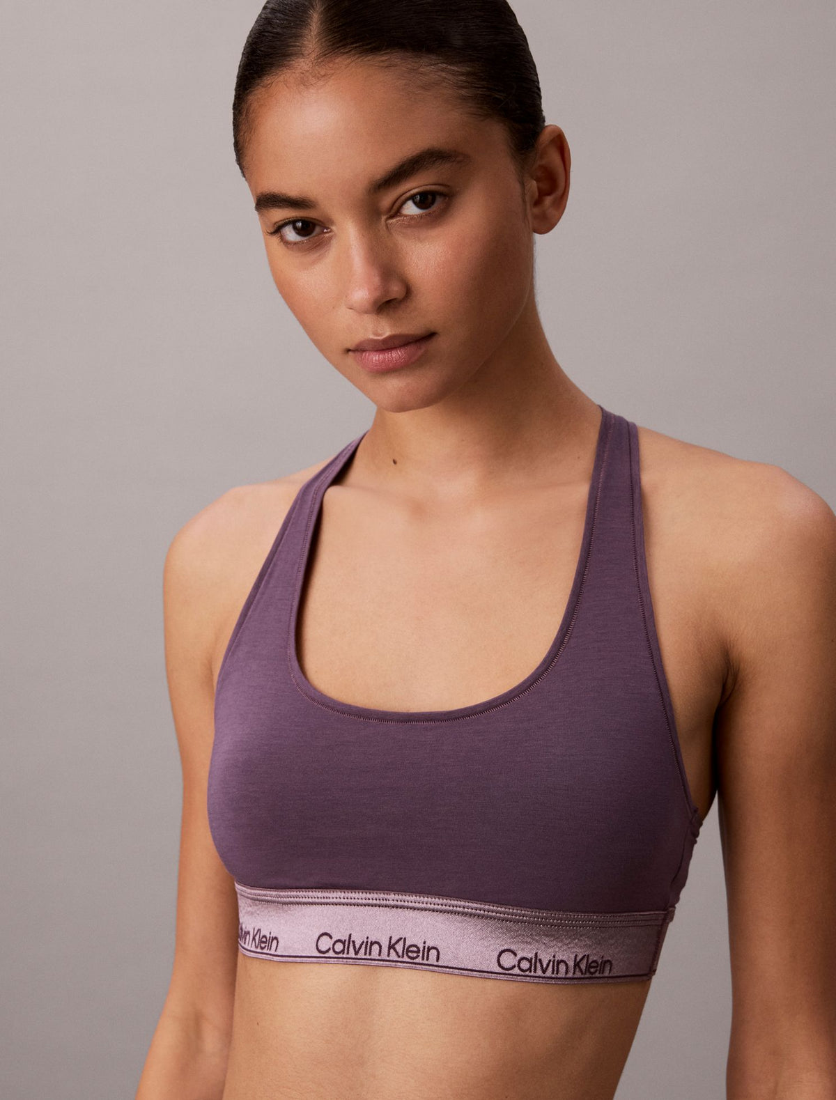 Calvin Klein Icon Cotton Modal Metallic Unlined Bralette