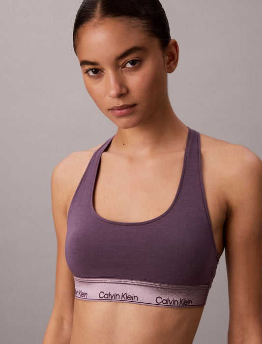 Calvin Klein Icon Cotton Modal Metallic Unlined Bralette