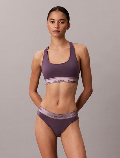 Calvin Klein Icon Cotton Modal Metallic Unlined Bralette