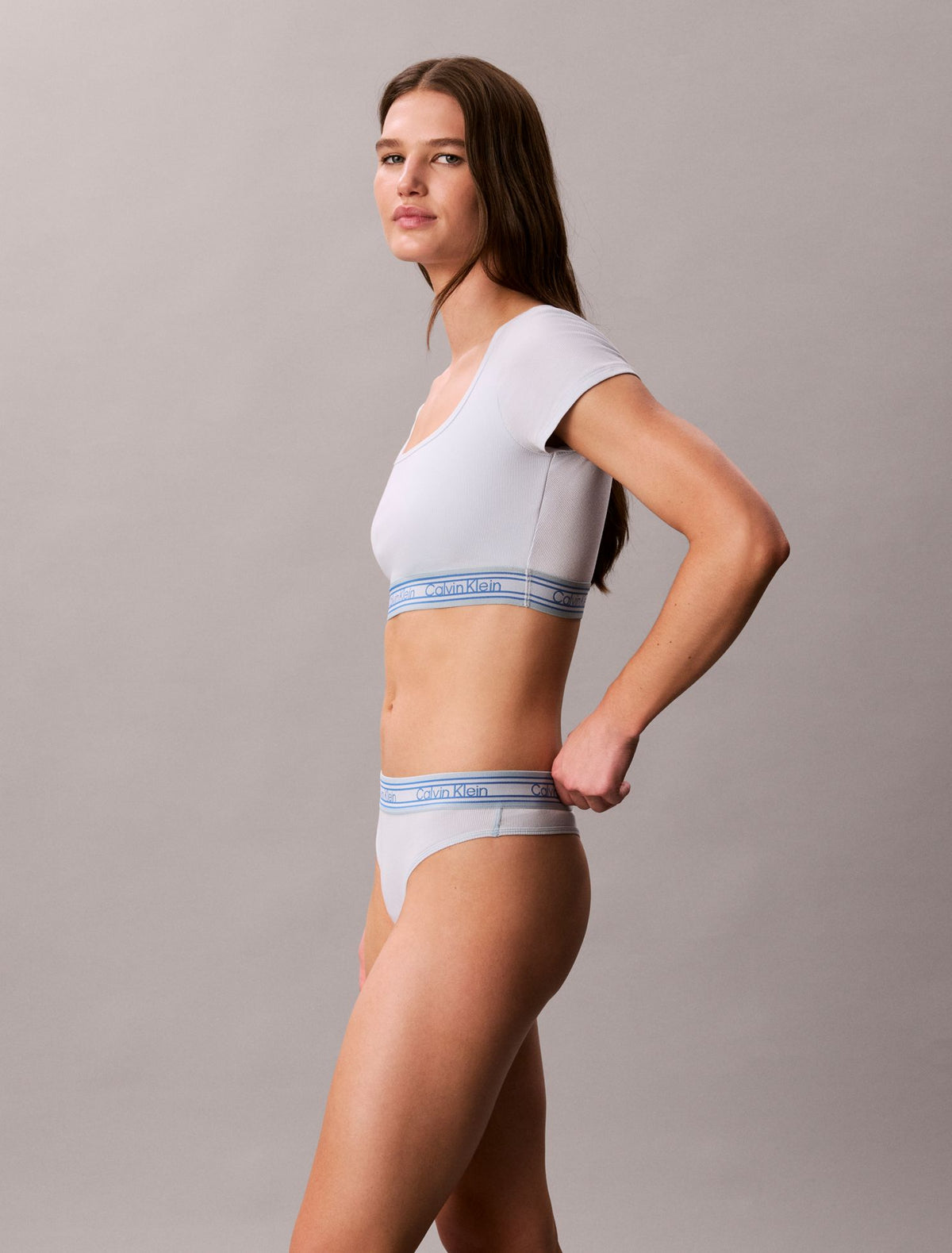 Calvin Klein Icon Cotton Modal Rib Stripe Lightly Lined Bralette