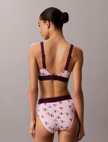Calvin Klein Graphic Monogram Microfiber Stretch Lightly Lined Bralette