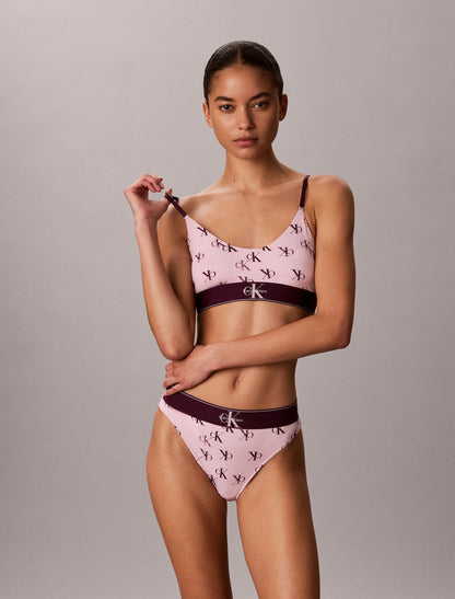 Calvin Klein Graphic Monogram Microfiber Stretch Unlined Bralette