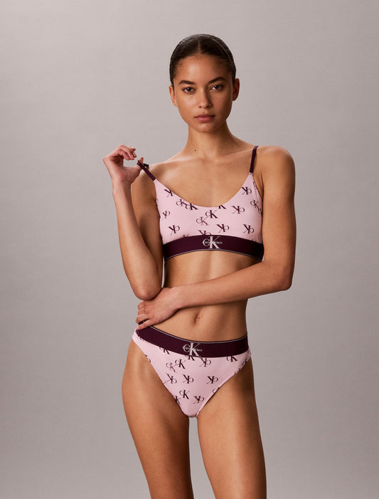 Calvin Klein Graphic Monogram Microfiber Stretch Unlined Bralette