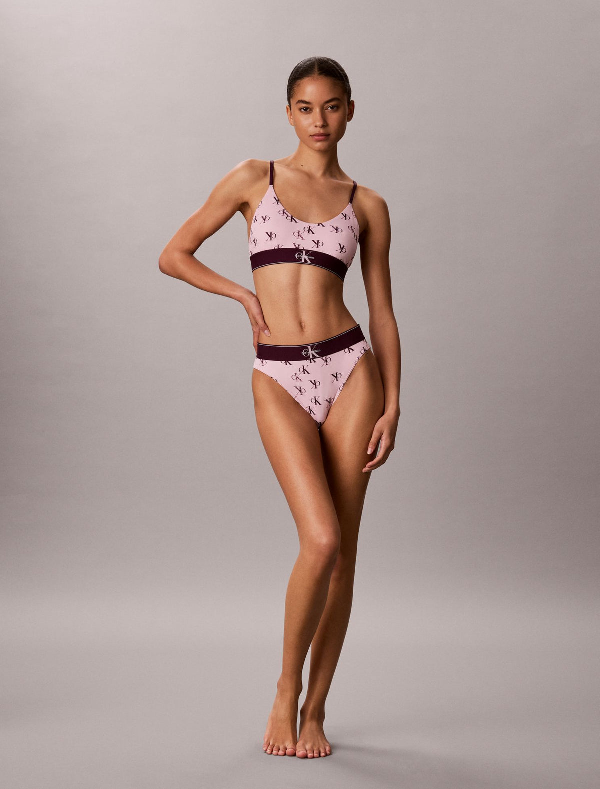 Calvin Klein Graphic Monogram Microfiber Stretch Unlined Bralette