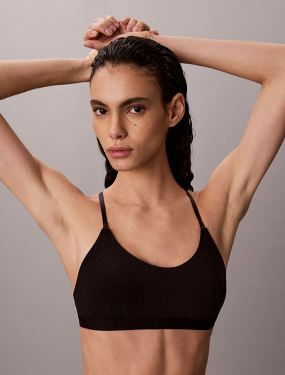 Calvin Klein Embossed Emblem Lightly Lined Bralette