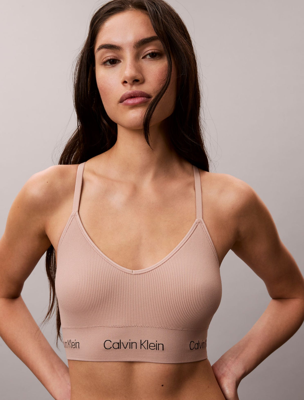 Calvin Klein Microfiber Seamless Rib Lightly Lined Bralette