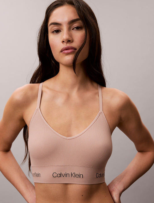 Calvin Klein Microfiber Seamless Rib Lightly Lined Bralette