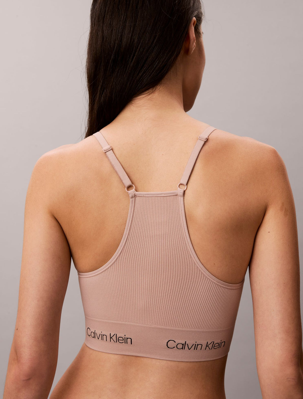 Calvin Klein Microfiber Seamless Rib Lightly Lined Bralette