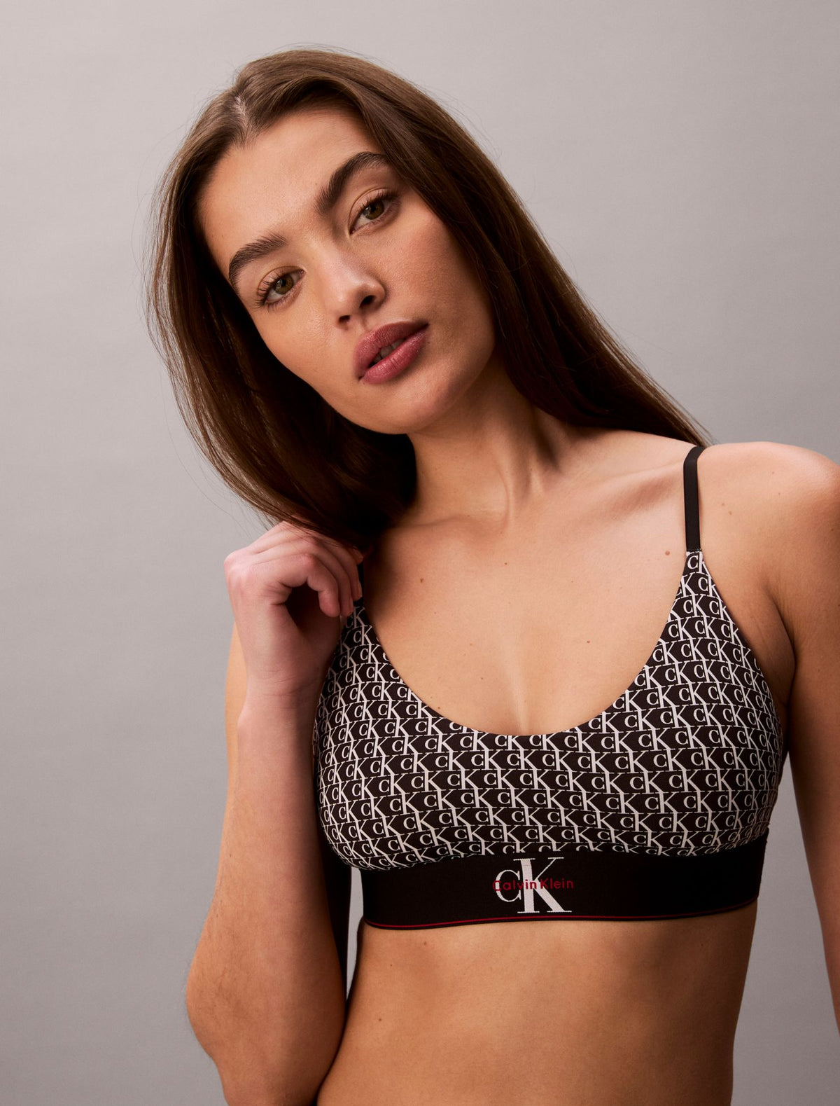 Calvin Klein Graphic Monogram Microfiber Stretch Unlined Bralette