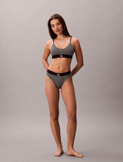 Calvin Klein Graphic Monogram Microfiber Stretch Unlined Bralette