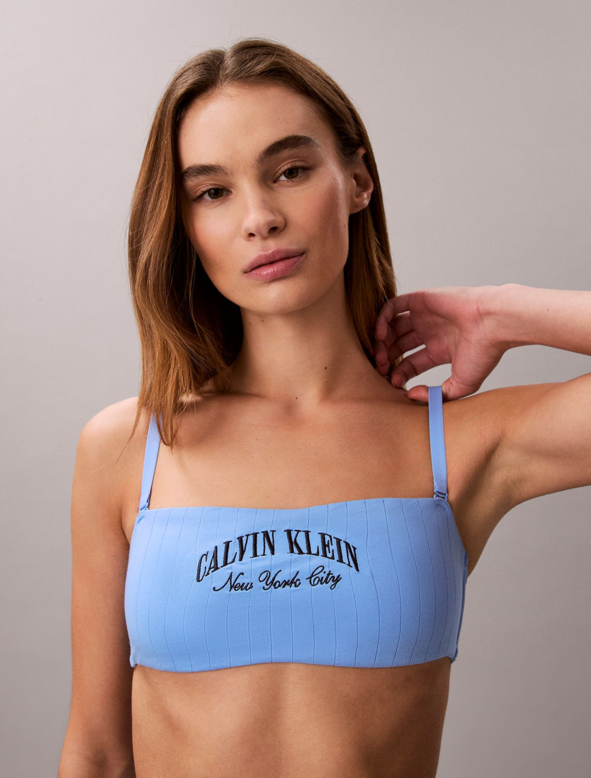 Calvin Klein Heritage Classic Cotton Stretch Lightly Lined Bandeau Bralette