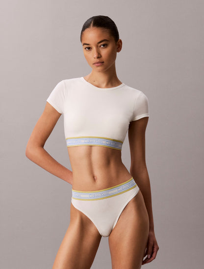 Calvin Klein Icon Cotton Modal Stripe Lightly Lined T-Shirt Bralette
