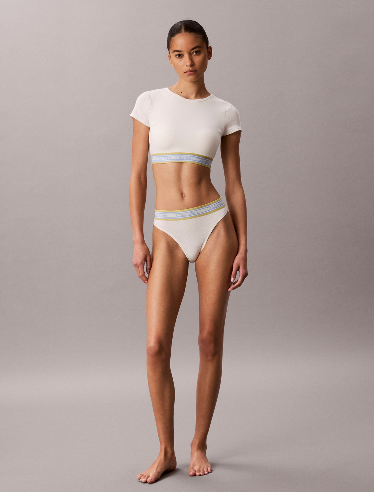 Calvin Klein Icon Cotton Modal Stripe Lightly Lined T-Shirt Bralette