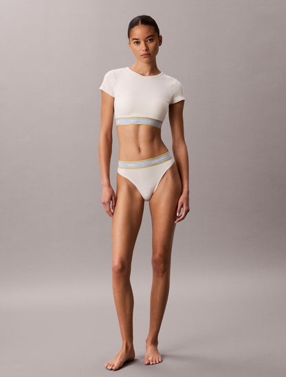 Calvin Klein Icon Cotton Modal Stripe Lightly Lined T-Shirt Bralette