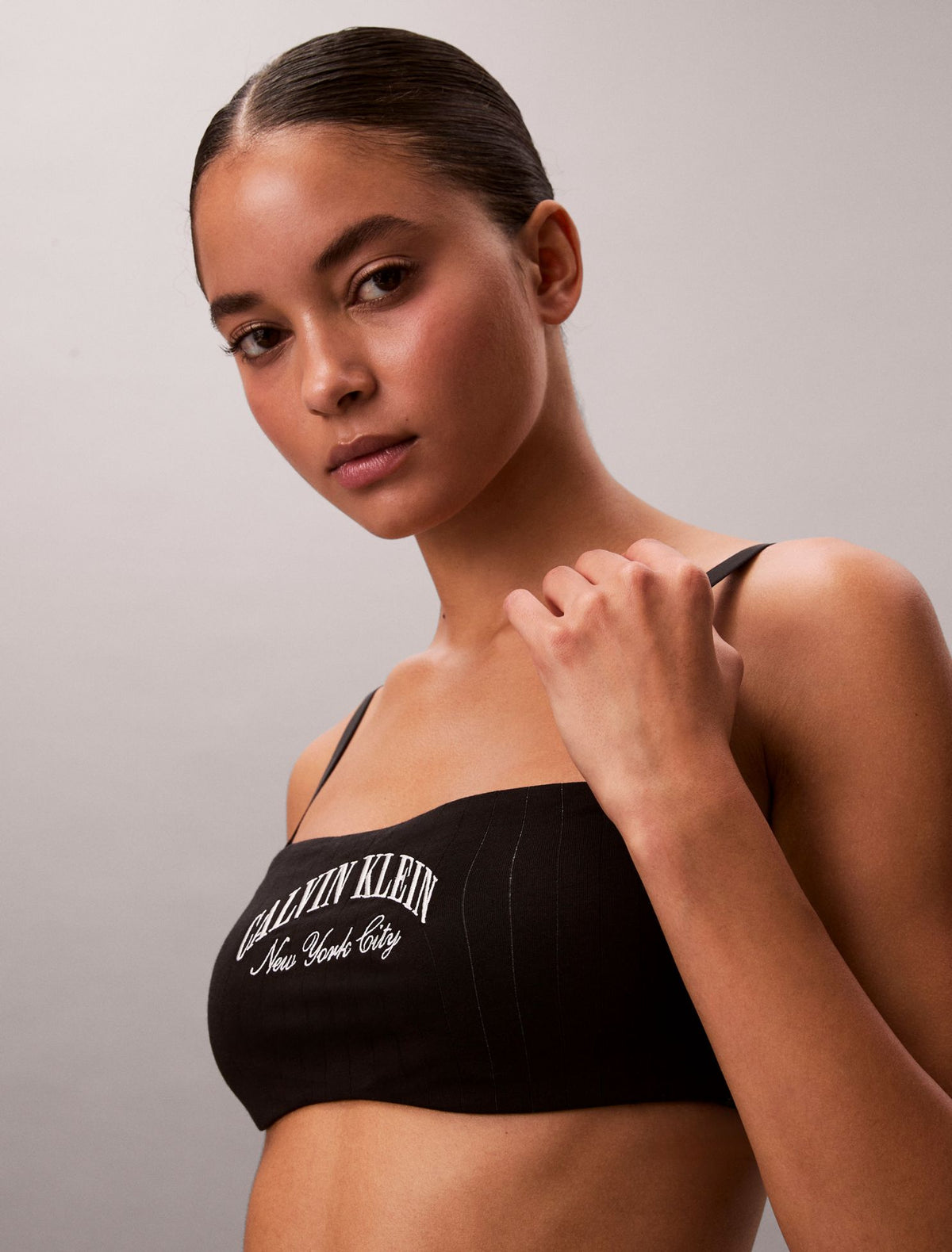 Calvin Klein Heritage Classic Cotton Stretch Lightly Lined Bandeau Bralette