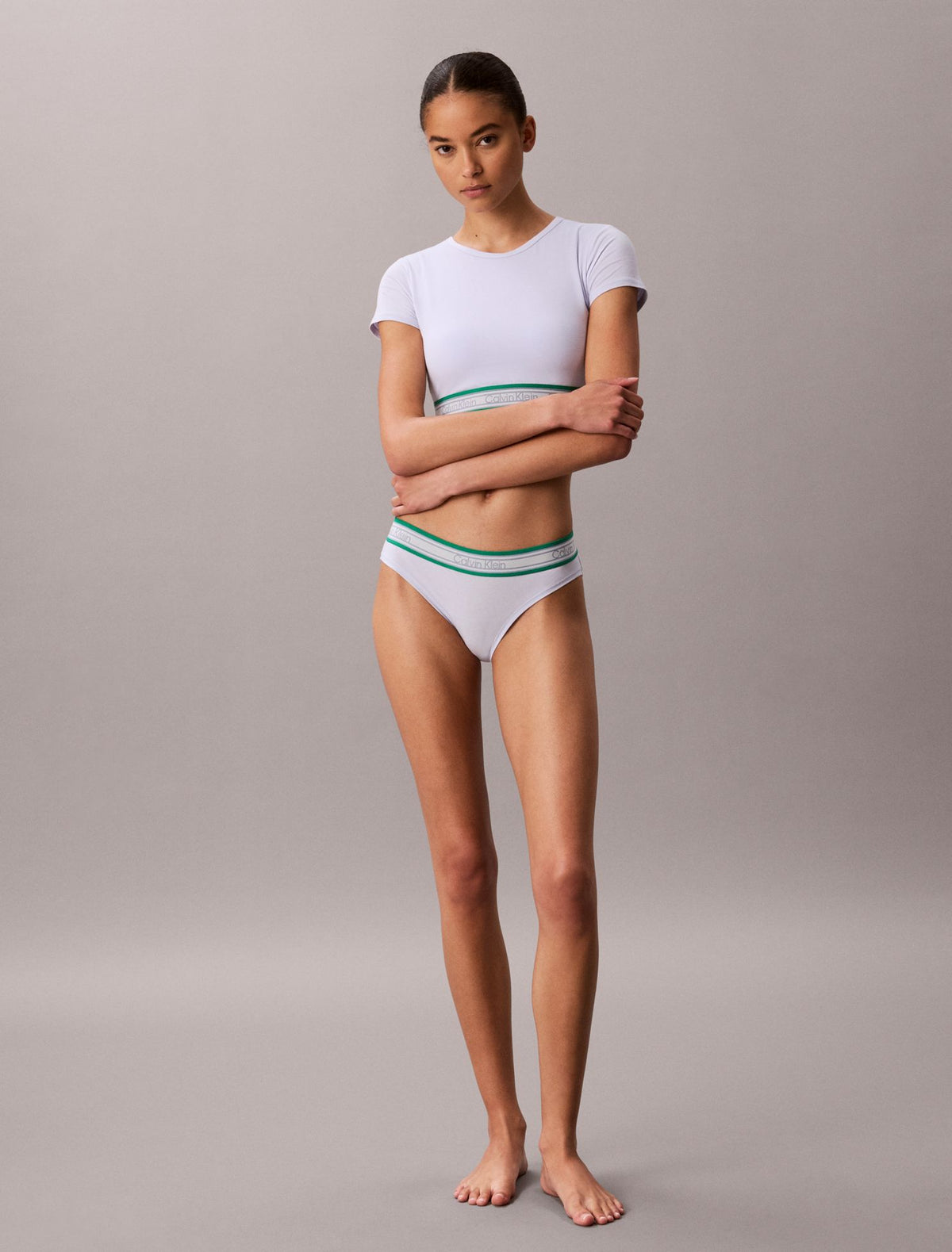 Calvin Klein Icon Cotton Modal Stripe Lightly Lined T-Shirt Bralette
