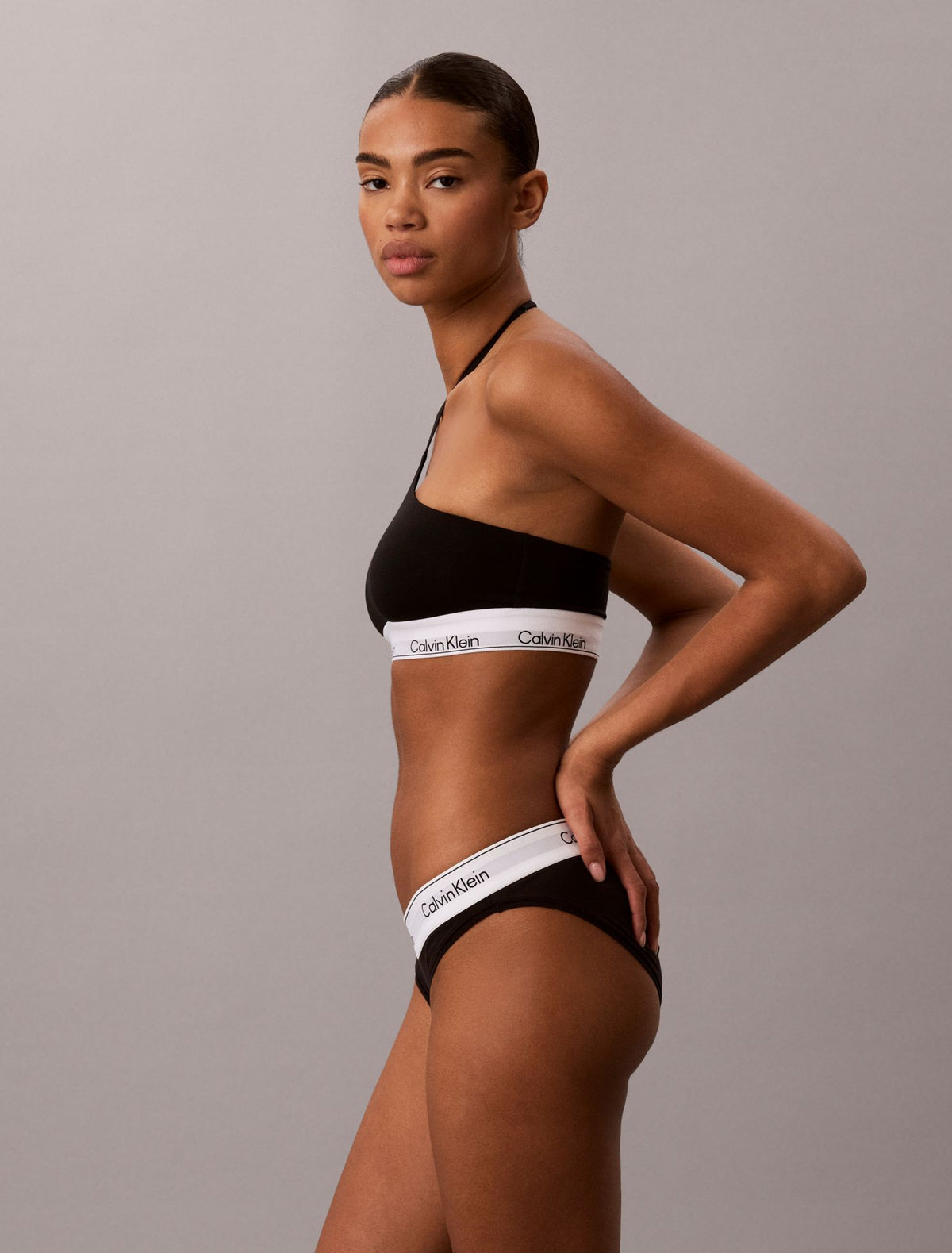 Calvin Klein Icon Cotton Modal Unlined Halter Bralette