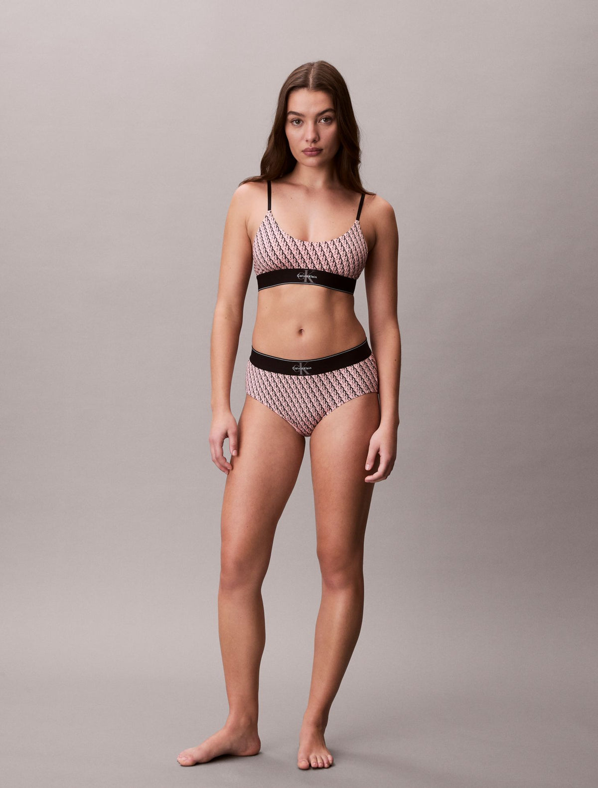 Calvin Klein Graphic Monogram Microfiber Stretch Unlined Bralette