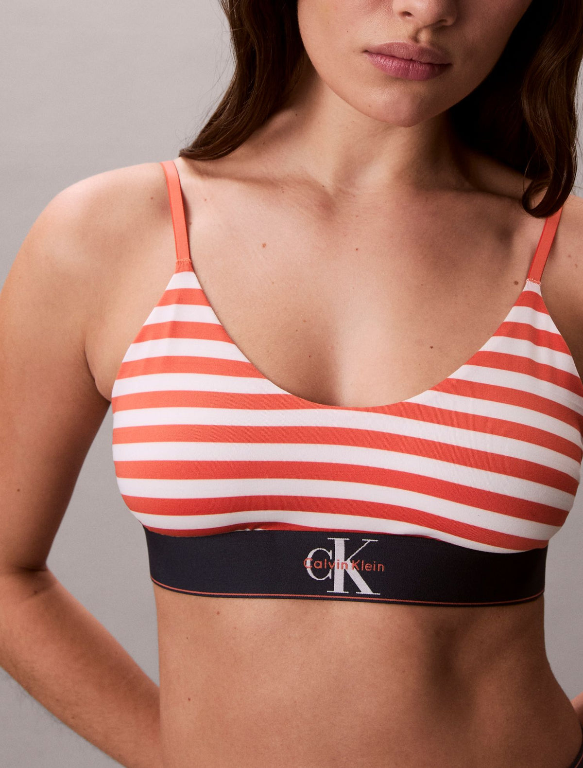 Calvin Klein Graphic Monogram Microfiber Stretch Unlined Bralette