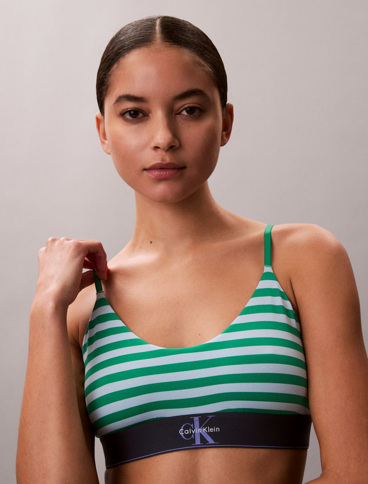 Calvin Klein Graphic Monogram Microfiber Stretch Unlined Bralette