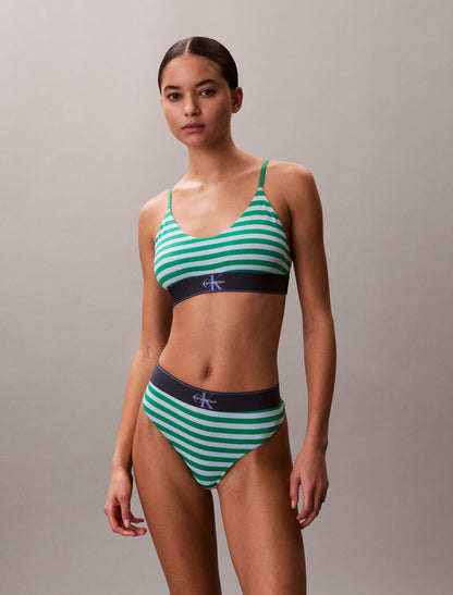 Calvin Klein Graphic Monogram Microfiber Stretch Unlined Bralette
