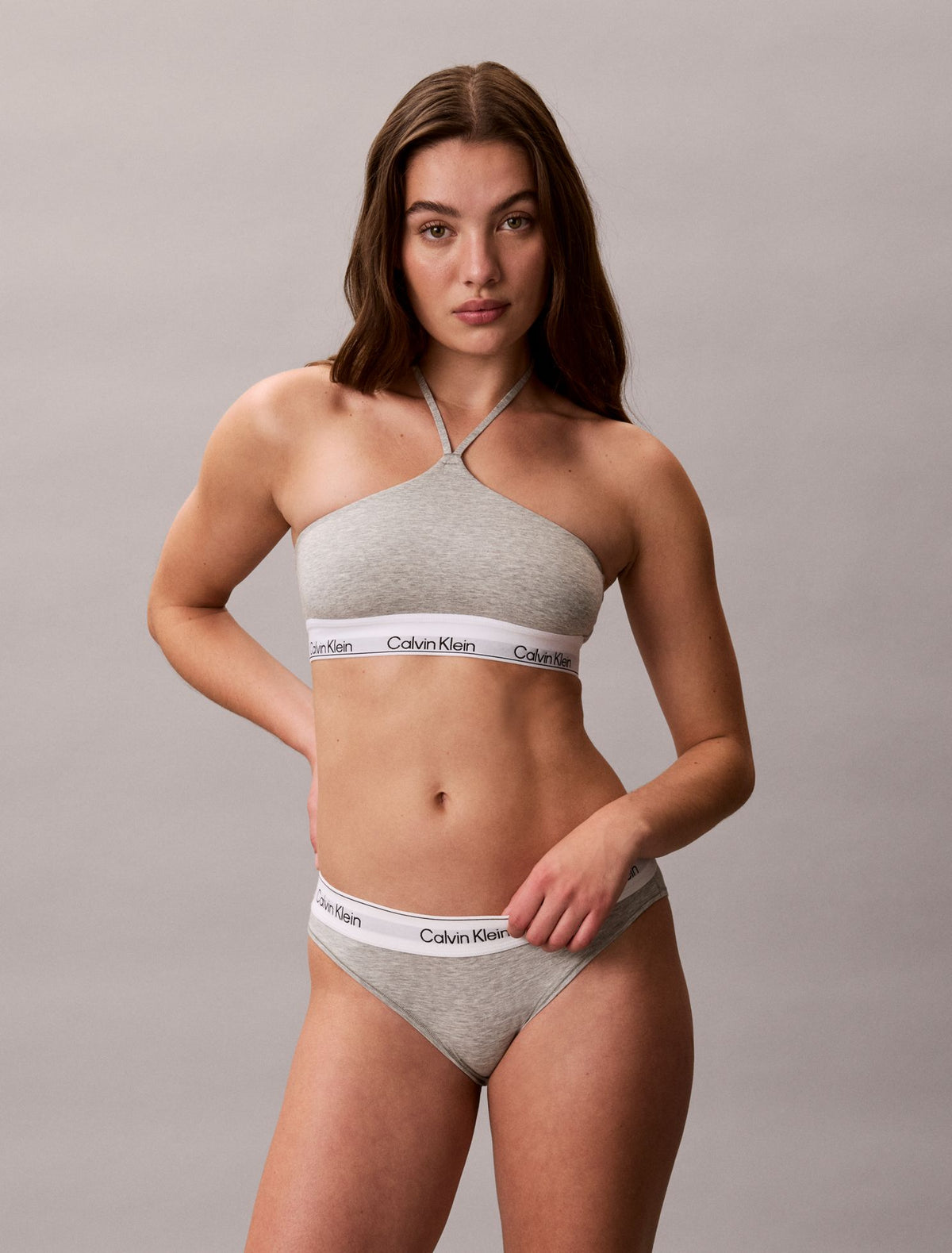 Calvin Klein Icon Cotton Modal Unlined Halter Bralette